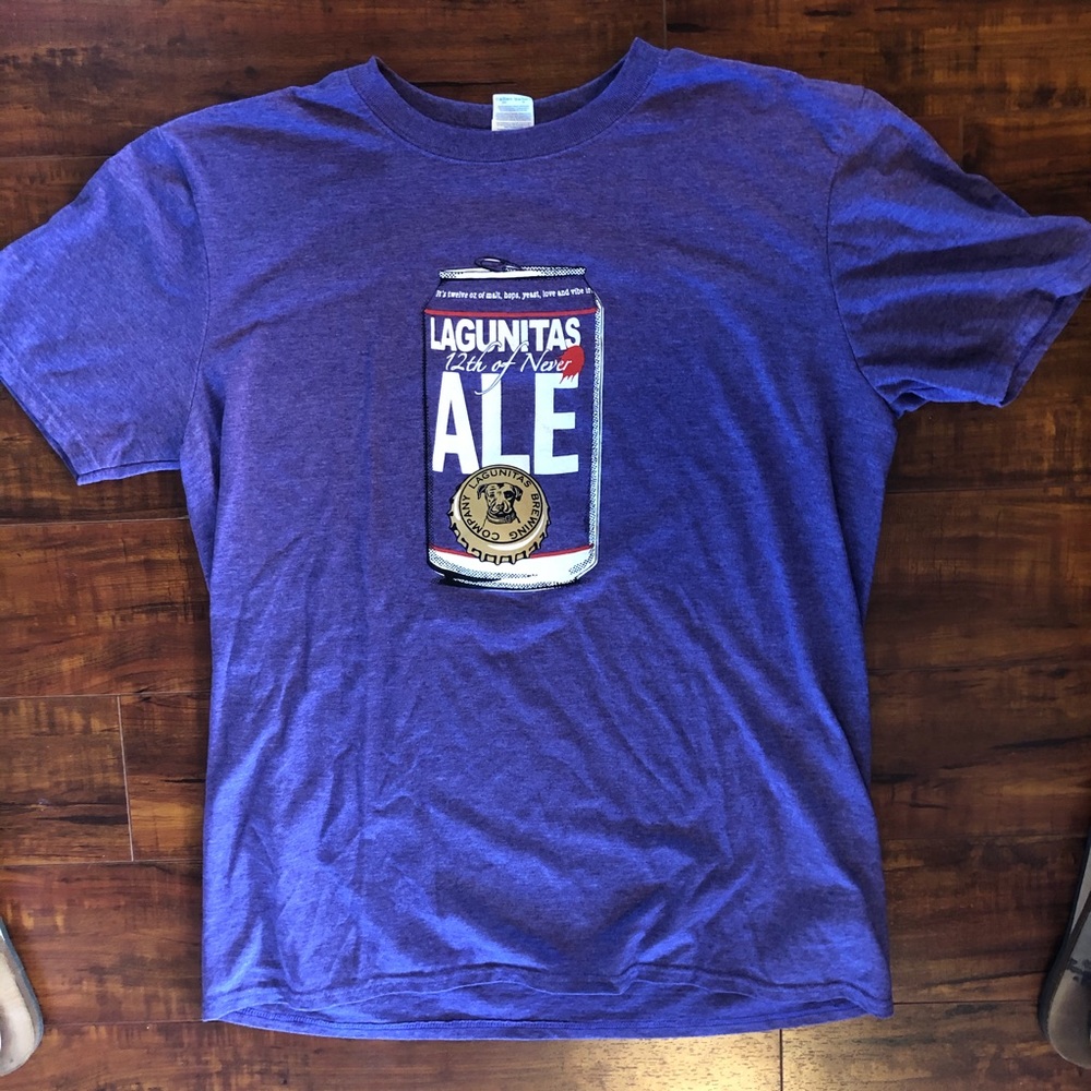 Lagunitas purple men’s cotton T Shirt